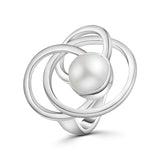 Anillo De Plata con Perla #5.5