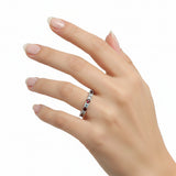 Anillo Churumbela Celestial Granate Granate / 6.5