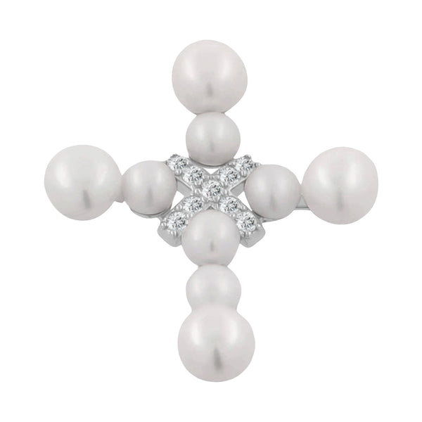 Cruz de Perla con Circonia