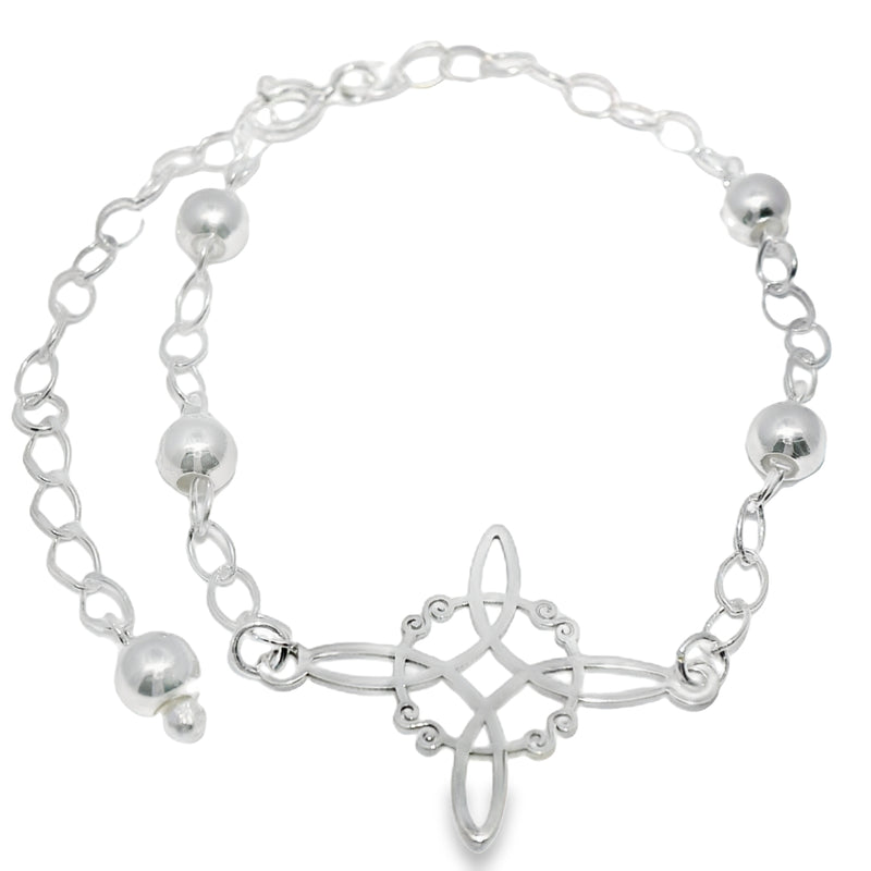 Pulsera Nudo de Bruja Plata