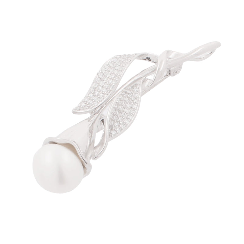 Prendedor de Perla con Circonia