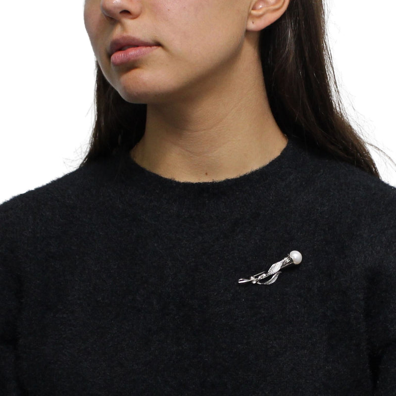 Prendedor de Perla con Circonia