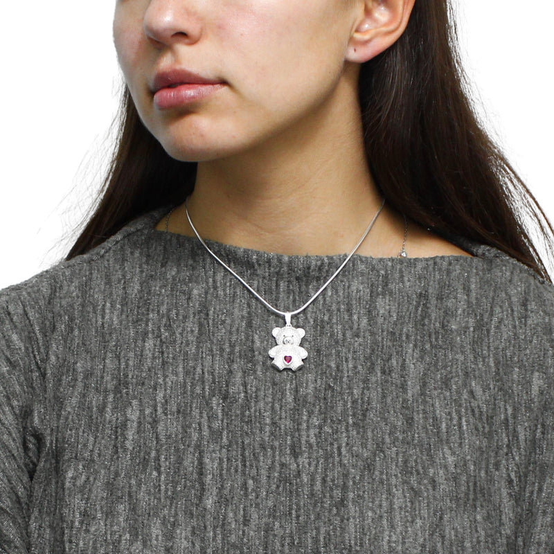 Dije Oso con Corazón de Circonia