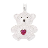 Dije Oso con Corazón de Circonia