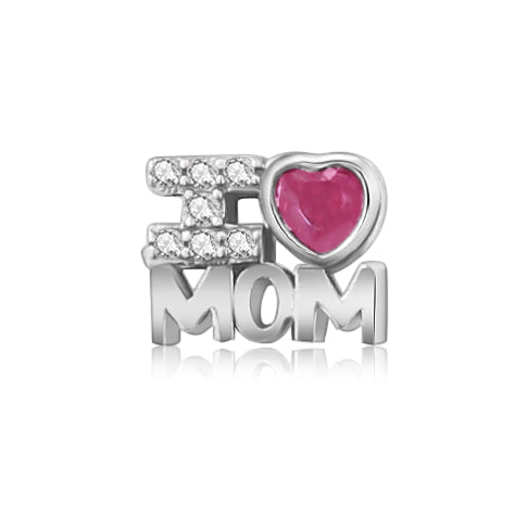 Dije Para Pulsera de " I LOVE MOM"