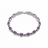 Pulsera De Piedra Natural Ovalo Amatista