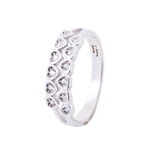 Anillo Corazones Plata Con Circonia