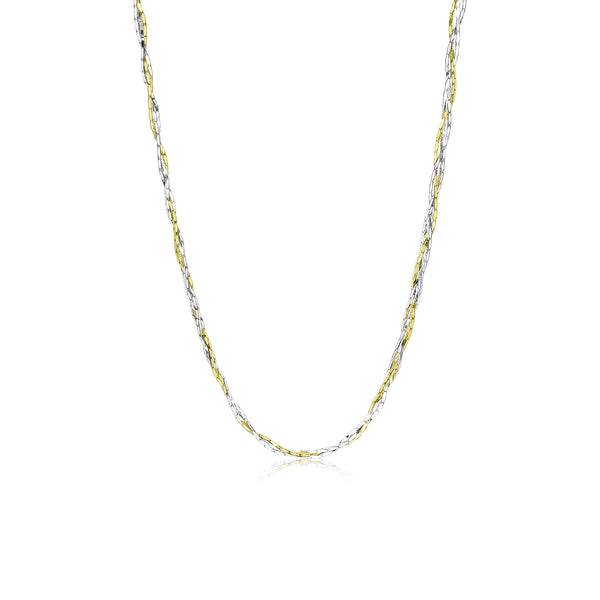 Collar Trenzado Bicolor 50 cm