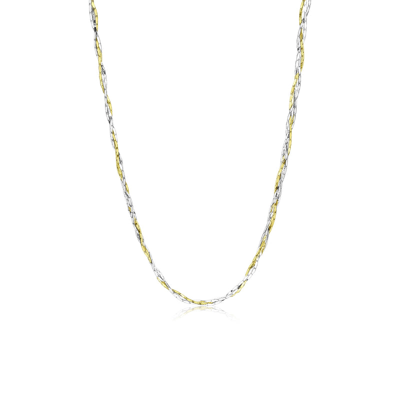 Collar Trenzado Bicolor 50 cm