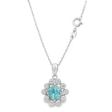 Collar Rosa de Topacio Azul Topaz Azul