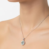 Collar Rosa de Topacio Azul Topaz Azul