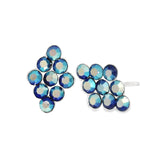 Broquel de Plata con Cristal Blanco Tornasol