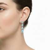Arete Diana de Topaz Azul