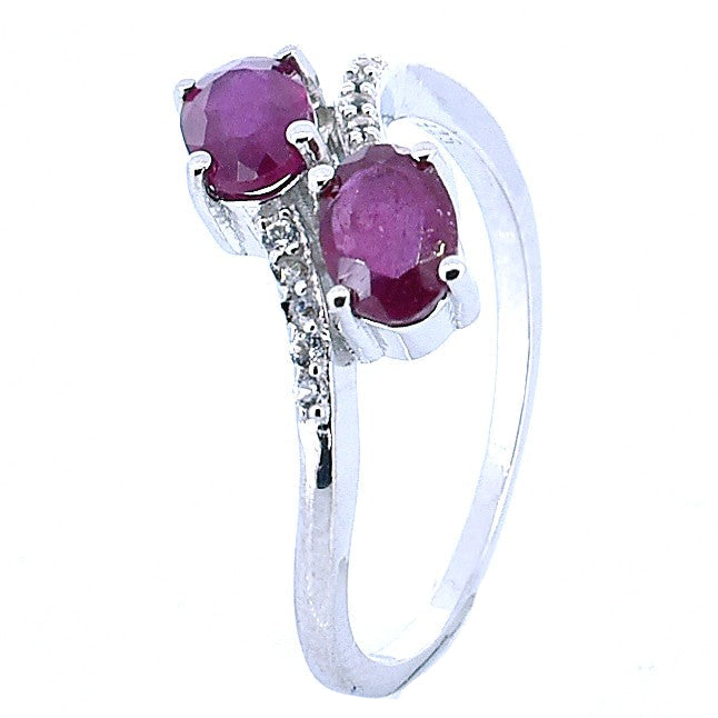 Anillo De Plata Con Piedras Preciosas