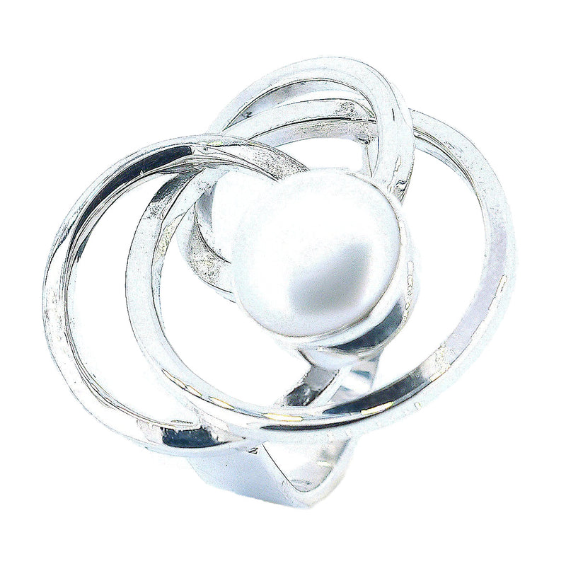 Anillo De Plata con Perla