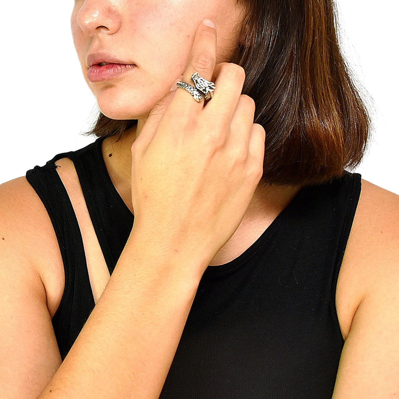 Anillo Dragón De Plata