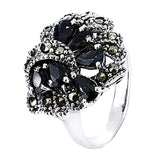 Anillo Piedras Preciosas De Plata