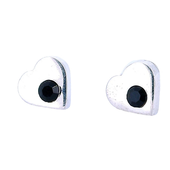 Aretes De Corazón De Plata