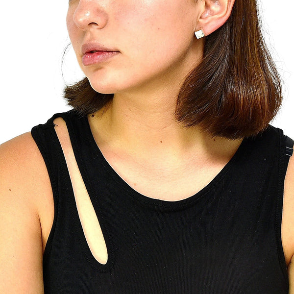 Aretes De Cubo De Plata