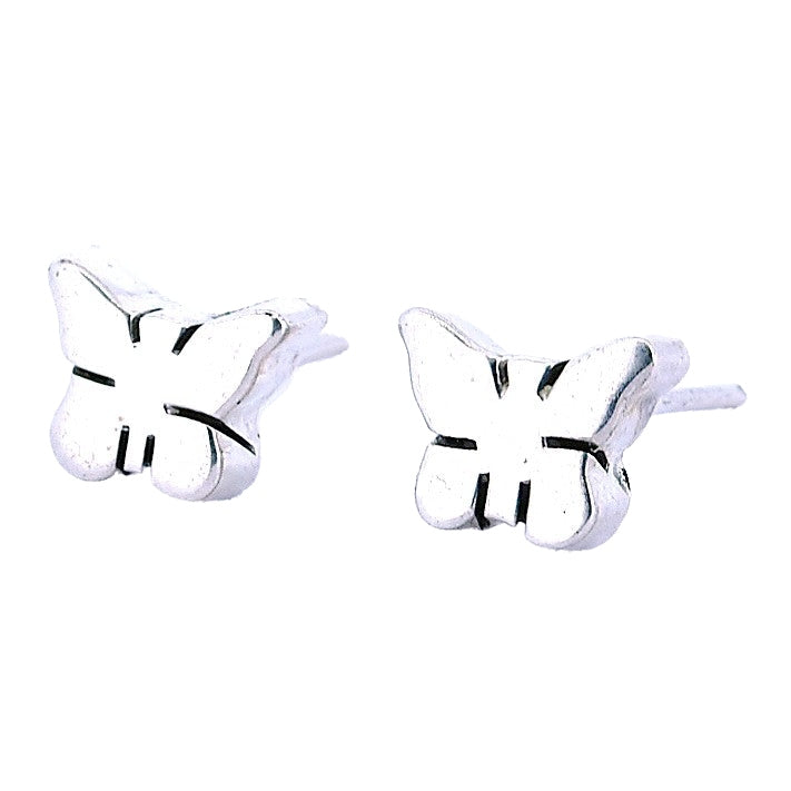 Aretes De Mariposa De Plata