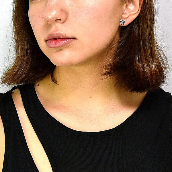 Aretes De Mariposa En Círculo De Plata