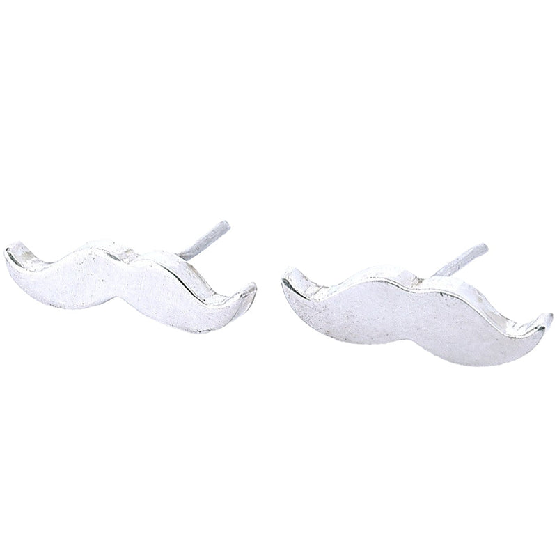 Aretes De Mostacho De Plata