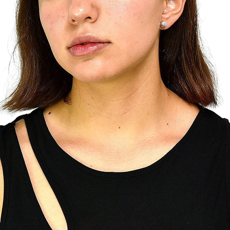 Aretes Media Bola De Plata