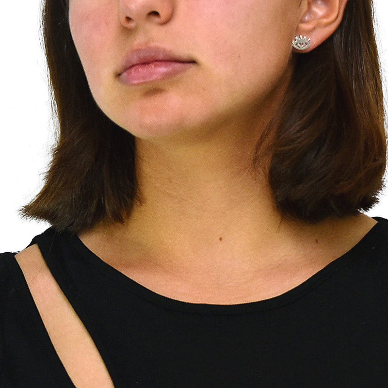 Aretes Ojo Y Corazón De Plata