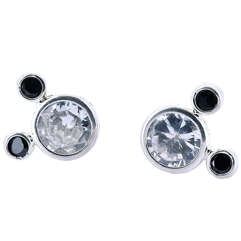 Aretes Ratón De Plata Con Circonia