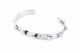Brazalete De Plata Con Picos Formas Geométricas