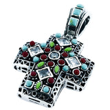 Cruz Chica De Piedras De Plata