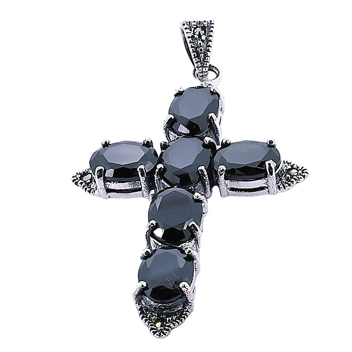 Cruz De Plata Con Marquesita