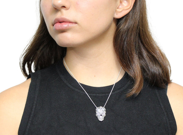 Dije Catrina Ojo Flores Oxidado De Plata