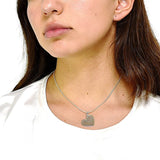 Dije Corazón Con Flores De Plata