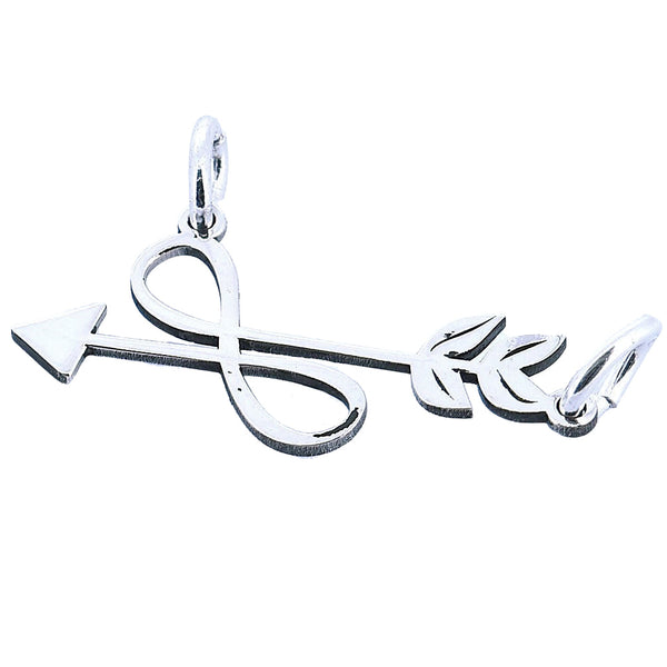 Dije Flecha Infinito De Plata
