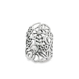 Anillo Floral De Plata #7