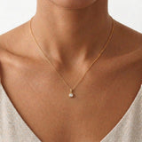 Collar Lia de Diamante Corte Cojín 1.09ct, Oro 14K