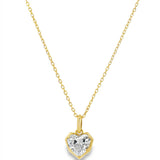 Collar Thalía de Diamante Lab Corte Corazón 1ct, Oro 14K