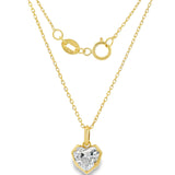 Collar Thalía de Diamante Lab Corte Corazón 1ct, Oro 14K
