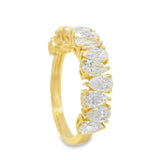 Anillo Rosalind Media Churumbela de Diamantes Lab Corte Pera 1.85ct, Oro 14K