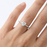 Anillo Liora Solitario de Diamantes Lab Corte Corazón 1.35ct, Oro 14K