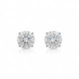 Aretes Celeste Stud de Diamante Corte Redondo 1.06ct, Oro 10K