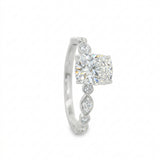Anillo Adriana de Diamantes Corte Cojín 1.38ct, Oro 14K