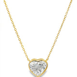Collar Amara de Diamante Lab Corte Corazón 3.09ct, Oro 14K