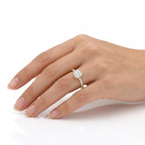 Anillo Marcela Solitario de Diamantes Lab Corte Cojín 1.85ct, Oro 14K