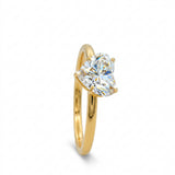 Anillo Dafne Solitario de Diamantes Lab Corte Corazón 1ct, Oro 14K