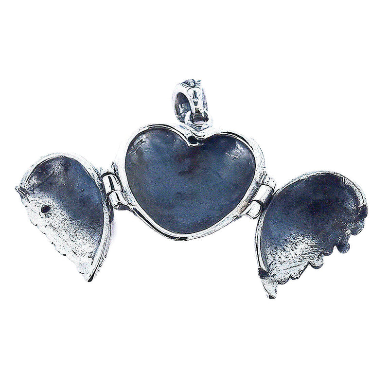 Relicario Corazón De Alas De Plata