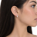 Arete Topaz Blanco Con Perla Brillante