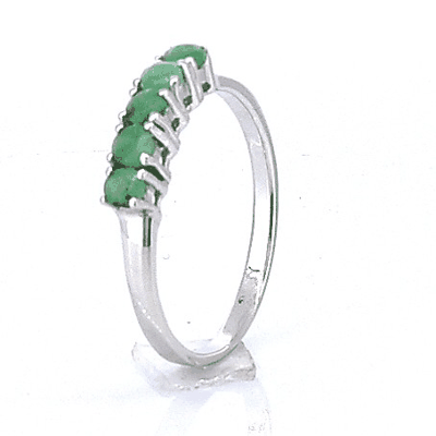 Anillo De Plata Con Esmeralda
