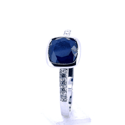 Anillo Piedras Preciosas De Plata